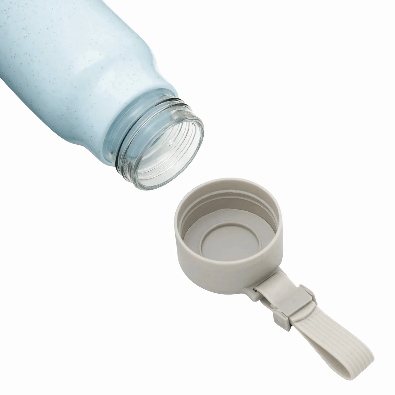 MECOZI DRINK - Glas-Trinkflasche mit Ummantelung, blau – Bild 5
