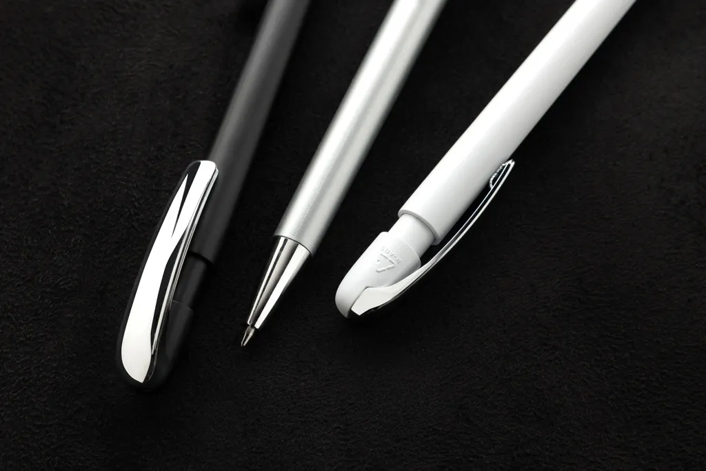 Glide GRS-zertifizierter rABS Stift mit Metallclip, schwarz – Bild 4
