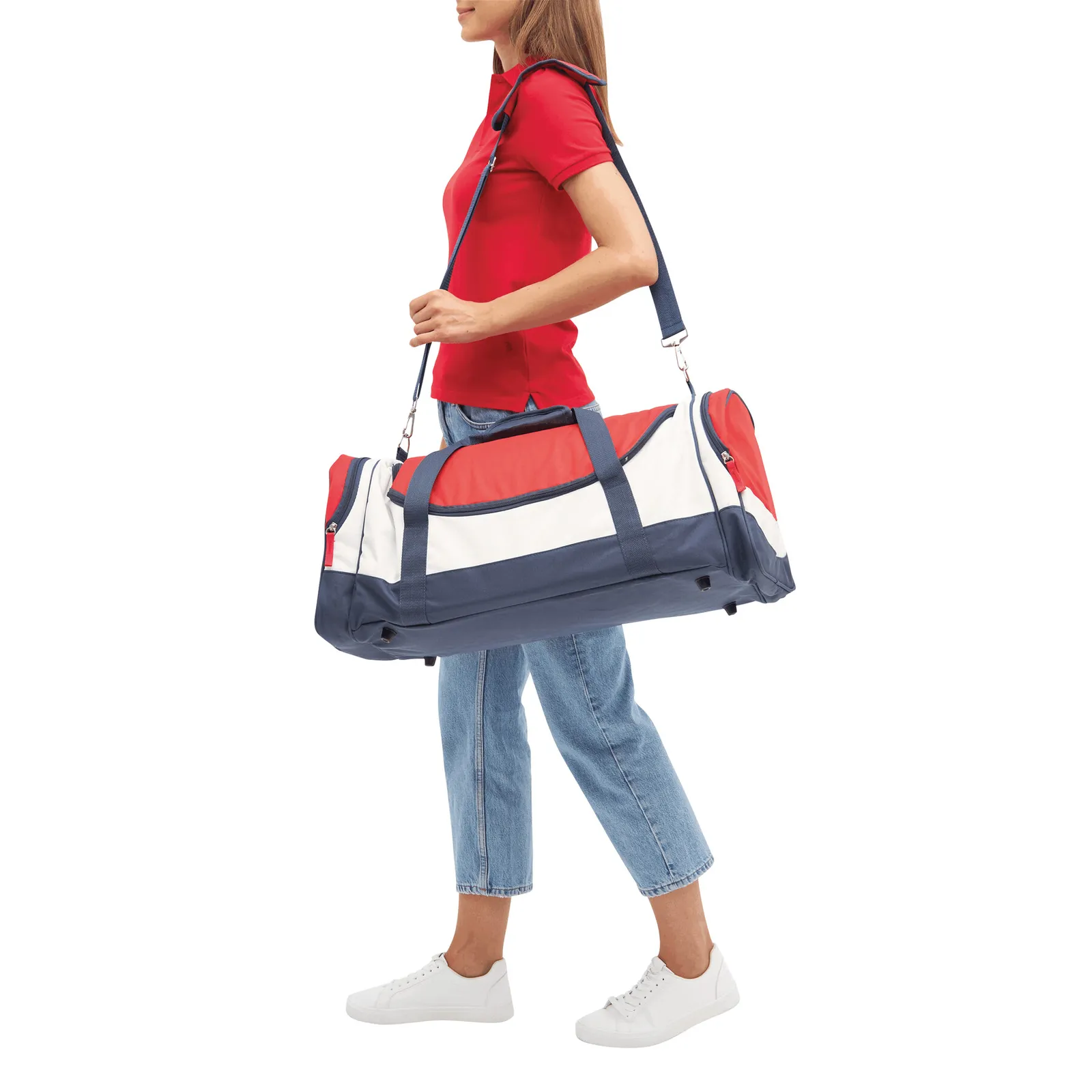 MARINA GYM - Sporttasche blau, rot, weiß, blau, rot – Bild 11
