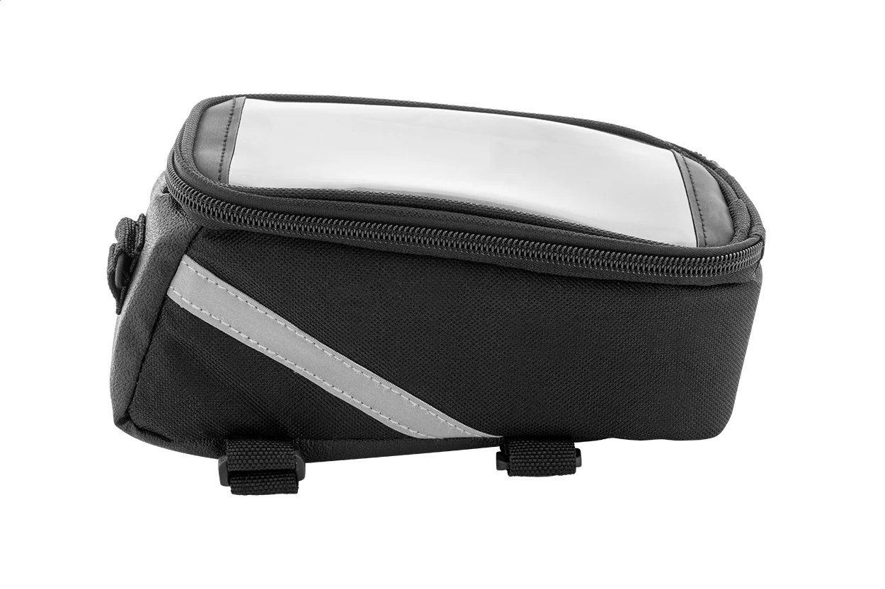 RPET-Fahrrad-Handyhaltertasche Velofon, schwarz – Bild 3