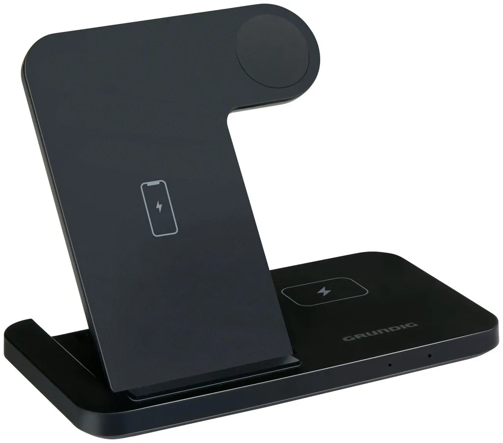 GRUNDIG Kabelloses 3-in-1-Ladegerät 160x150x15mm, Schwarz – Bild 5