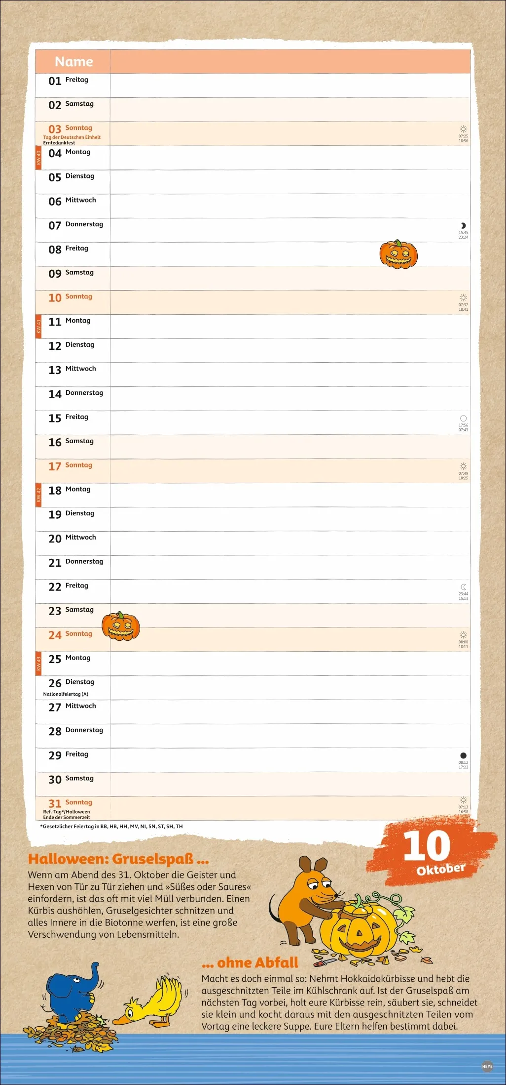 Nachhaltig Planen mit der Maus Wandkalender 2027 – Bild 11