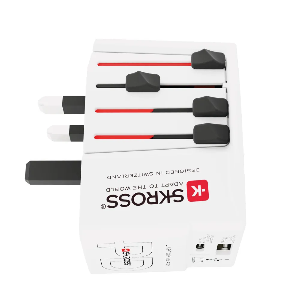 SKROSS World Travel Adapter MUV 65W PD mit USB-C-Kabel, weiß – Bild 6