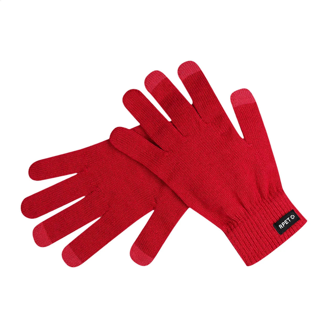 RPET Tourchscreen-Handschuhe Retouch, rot – Bild 3