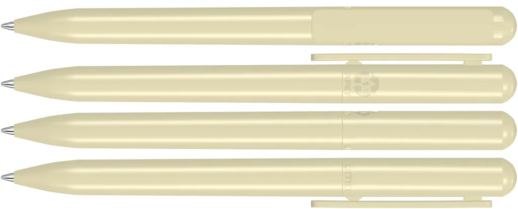 RECYCLED PET PEN CHANGE Drehkugelschreiber beige, beige – Bild 2