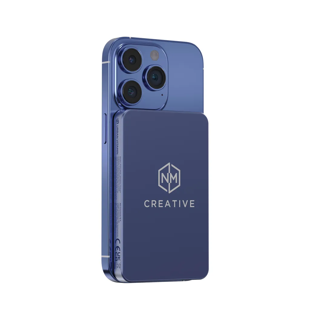 Urban Vitamin Marin 5.000mAh magnet. 15W Wireless Powerbank, blau – Bild 13