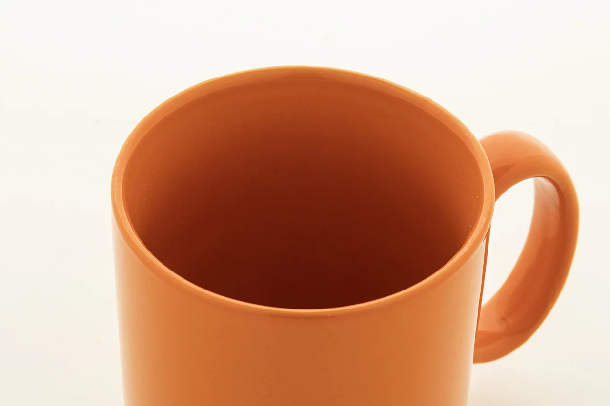 farbiger Keramikbecher Kolomu, orange – Bild 3