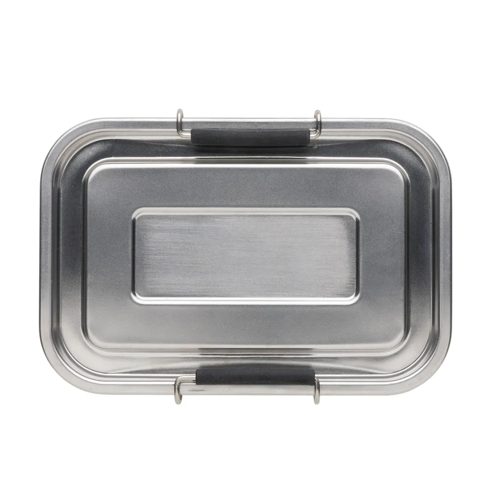 Auslaufsichere Lunchbox aus RCS recyceltem Stainless Steel, silber – Bild 4