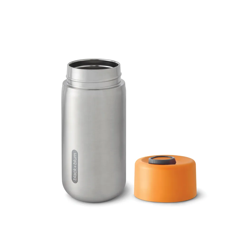 Black+Blum isolierter, auslaufsicherer Becher aus Edelstahl, orange – Bild 2