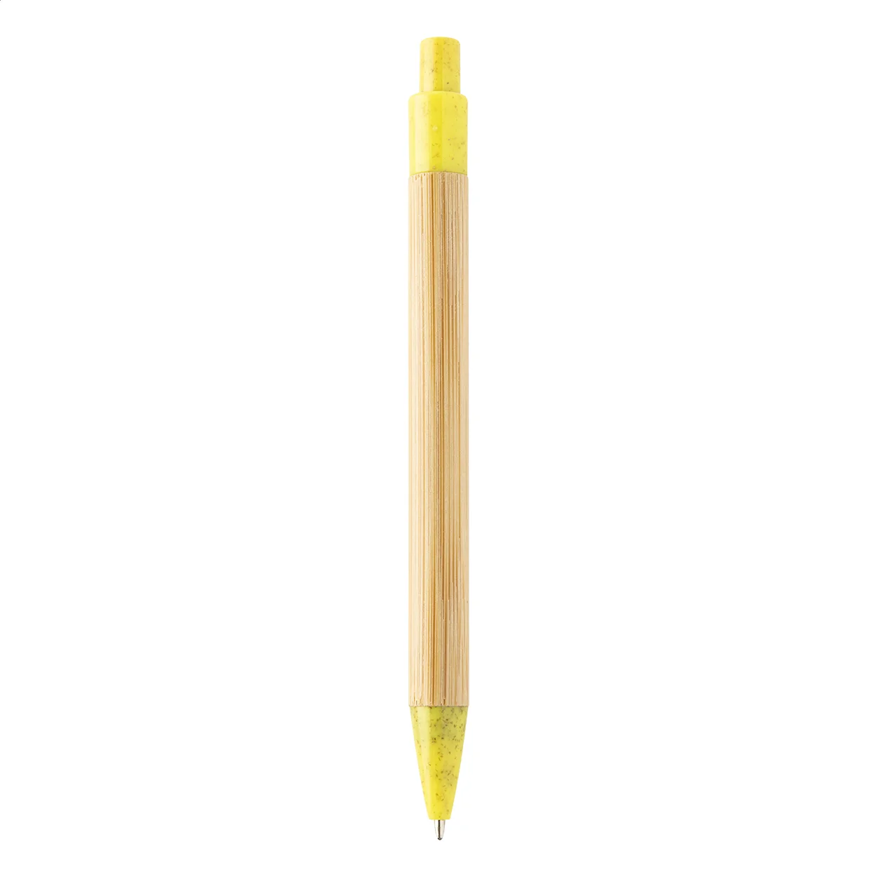 Bambus-Kugelschreiber Boothic, gelb, natur – Bild 2