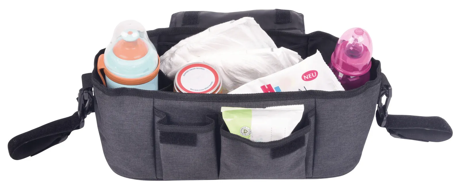 BABY AID - Kinderwagentasche anthrazit, anthrazit – Bild 12