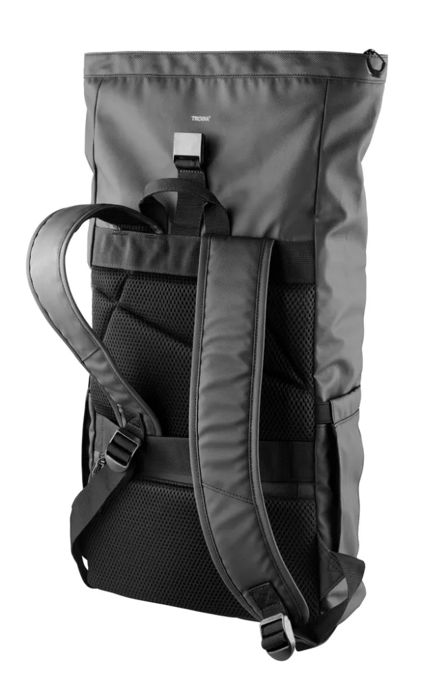 Roll Top Rucksack TROIKA BLACK ROLL TOP COMPACT, schwarz – Bild 4
