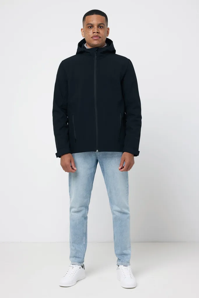 IQONIQ Makalu Herren Softshelljacke aus recyceltem Polyester, schwarz – Bild 5