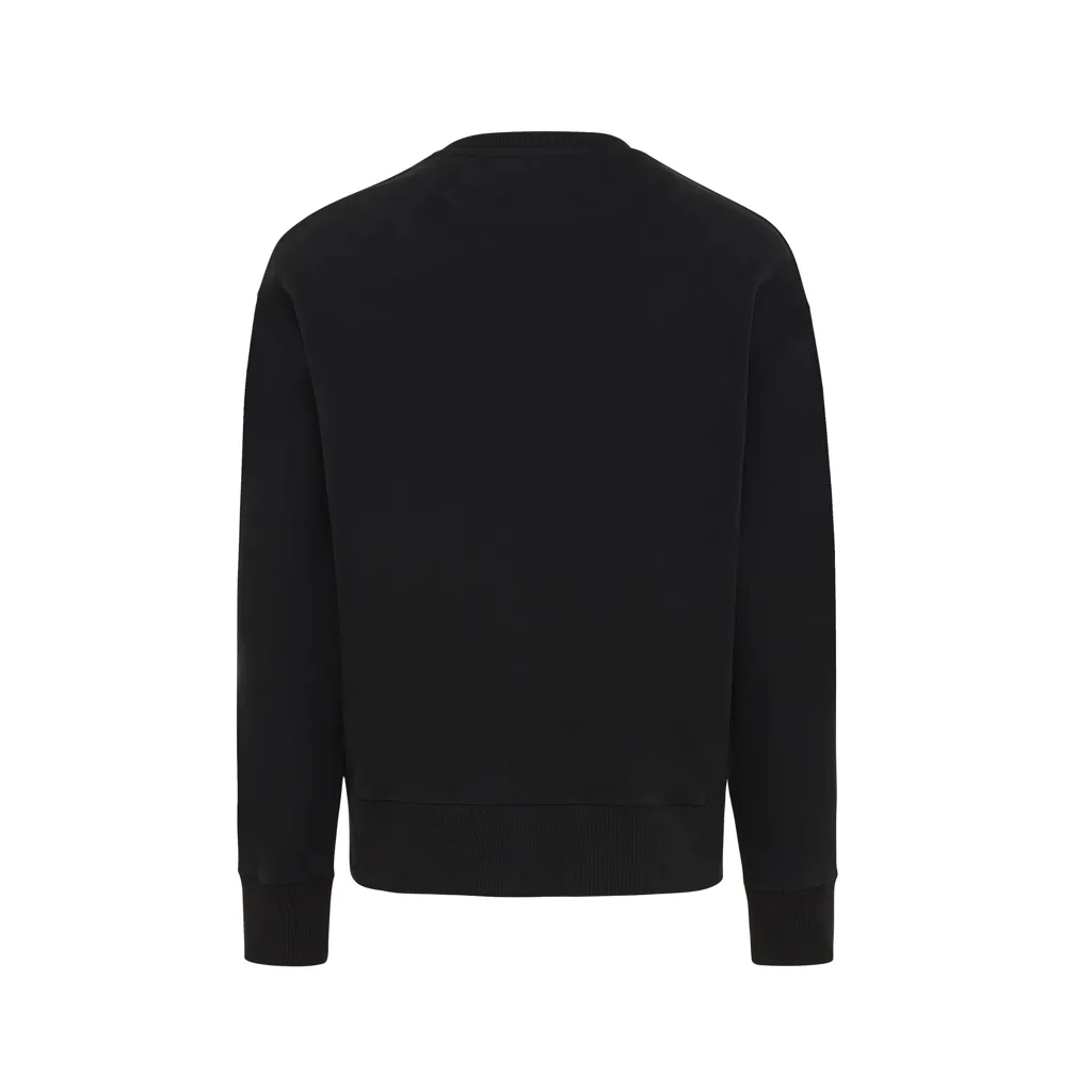 IQONIQ Kruger Relax-Rundhals-Sweater aus recycelt. Baumwolle, schwarz – Bild 2