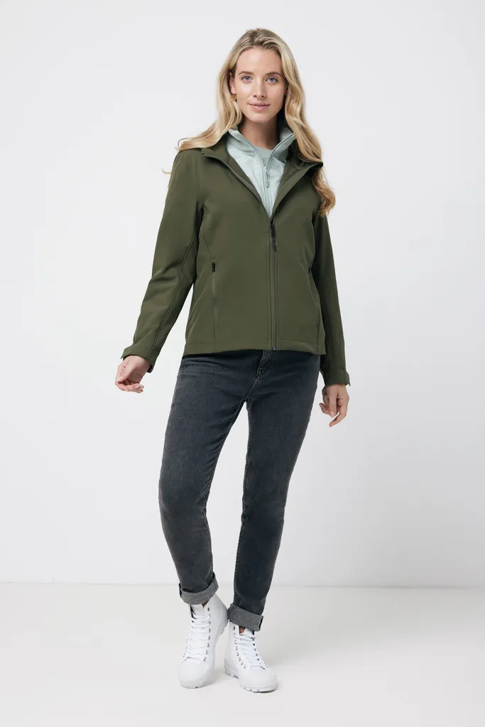 IQONIQ Makalu Damen Softshelljacke aus recyceltem Polyester, khaki – Bild 5