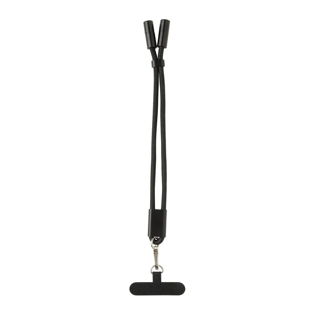 LoopAmp 60W Handgelenksband für Smartphones aus RCS rPET, schwarz – Bild 2