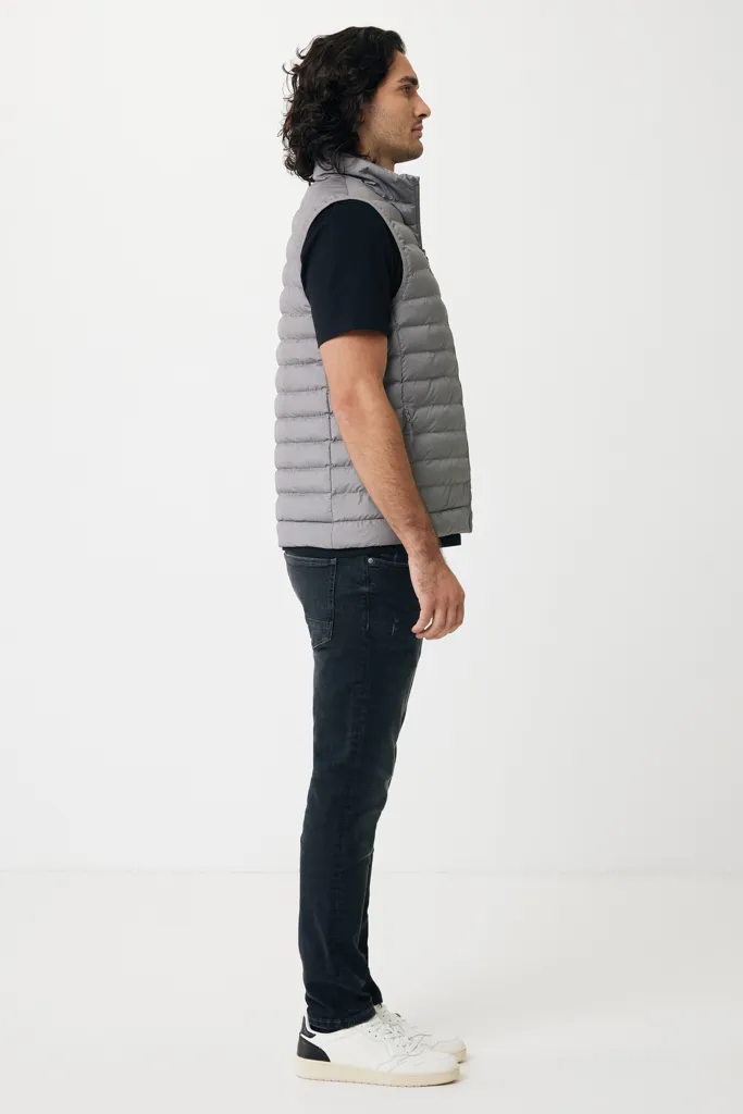 IQONIQ Meru Herren Bodywarmer aus recyceltem Polyester, Silbergrau – Bild 7