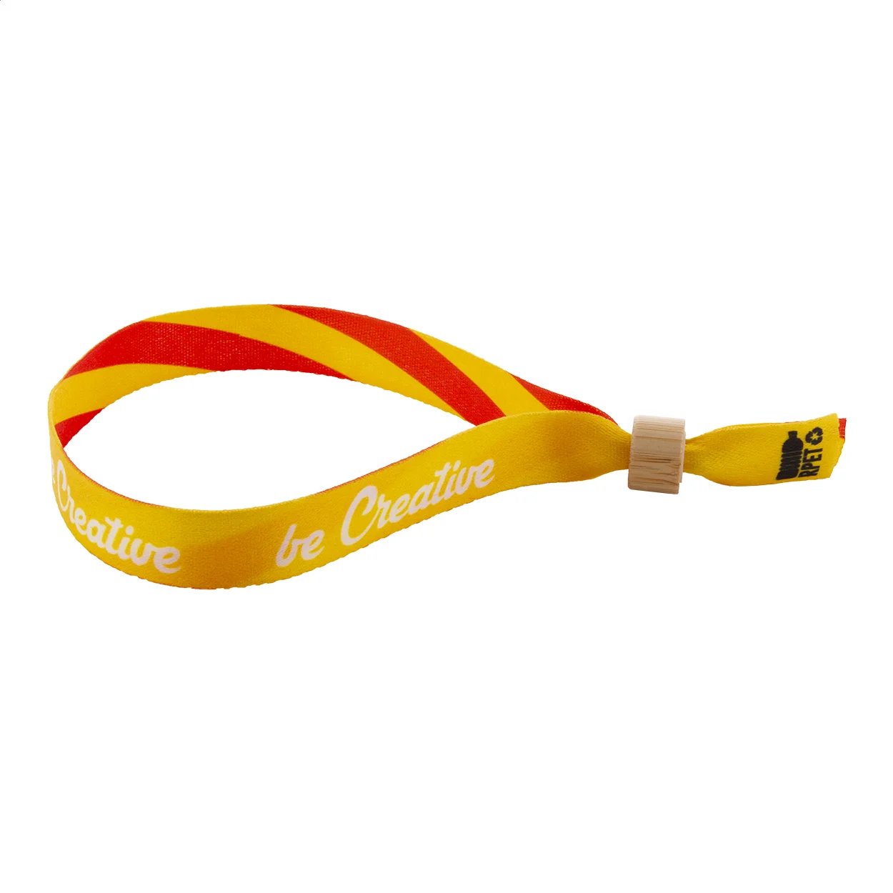 Individuelles RPET Festival-Armband SuboWrist Eco, natur – Bild 6