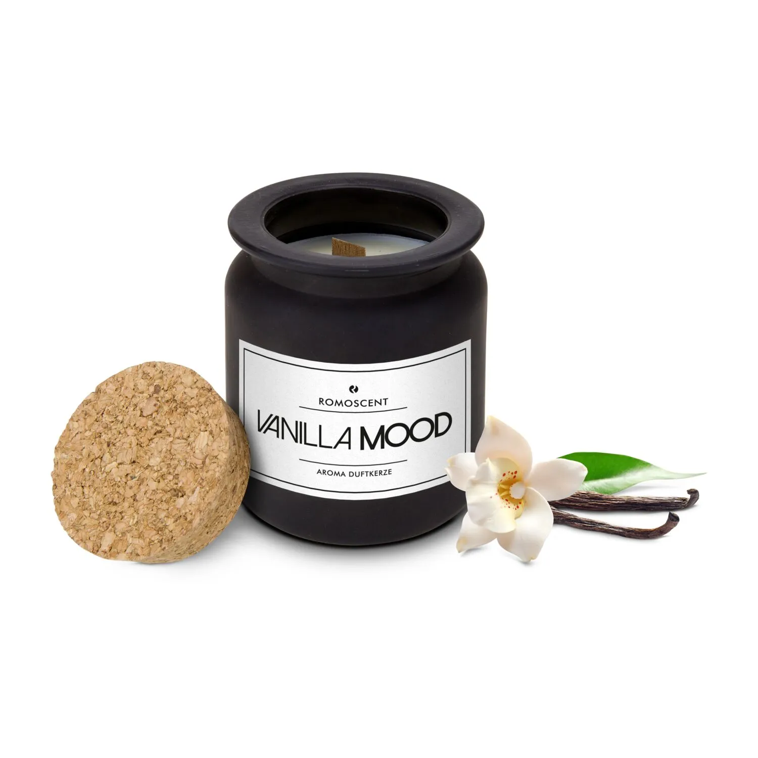 ROMOSCENT® Aromakerze Vanilla Mood, schwarz – Bild 6
