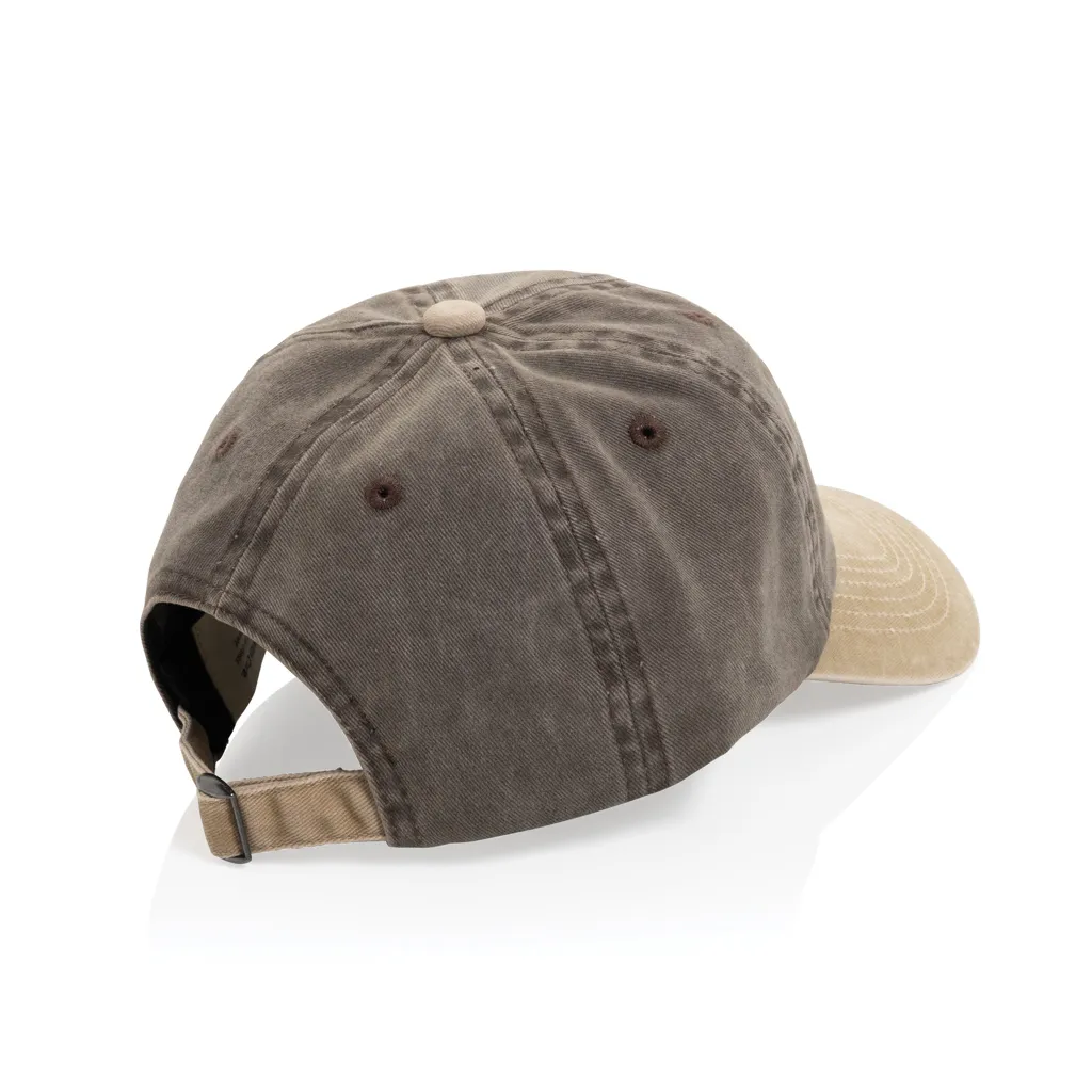 BEAU AWARE™ Two-Tone 6-Panel-Cap aus washed Cotton-Twill, braun – Bild 2