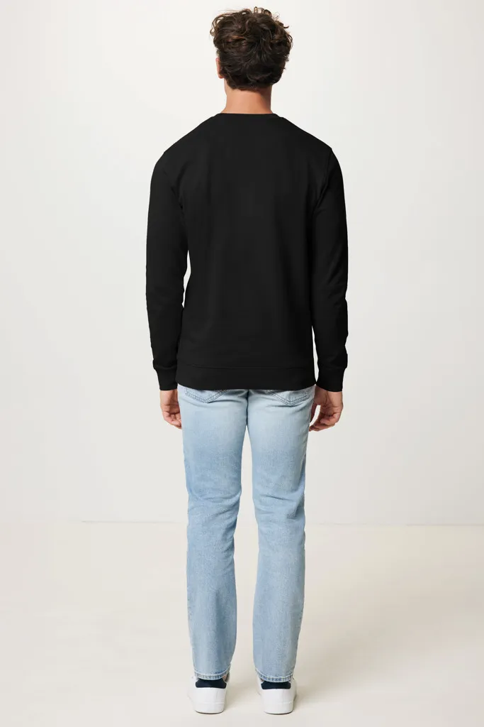IQONIQ Zion Rundhals-Sweater aus recycelter Baumwolle, schwarz – Bild 8