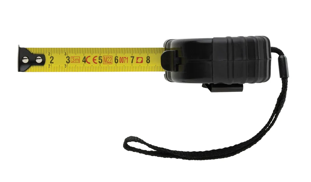 3m/16mm Maßband aus RCS recyceltem Kunststoff, schwarz – Bild 3