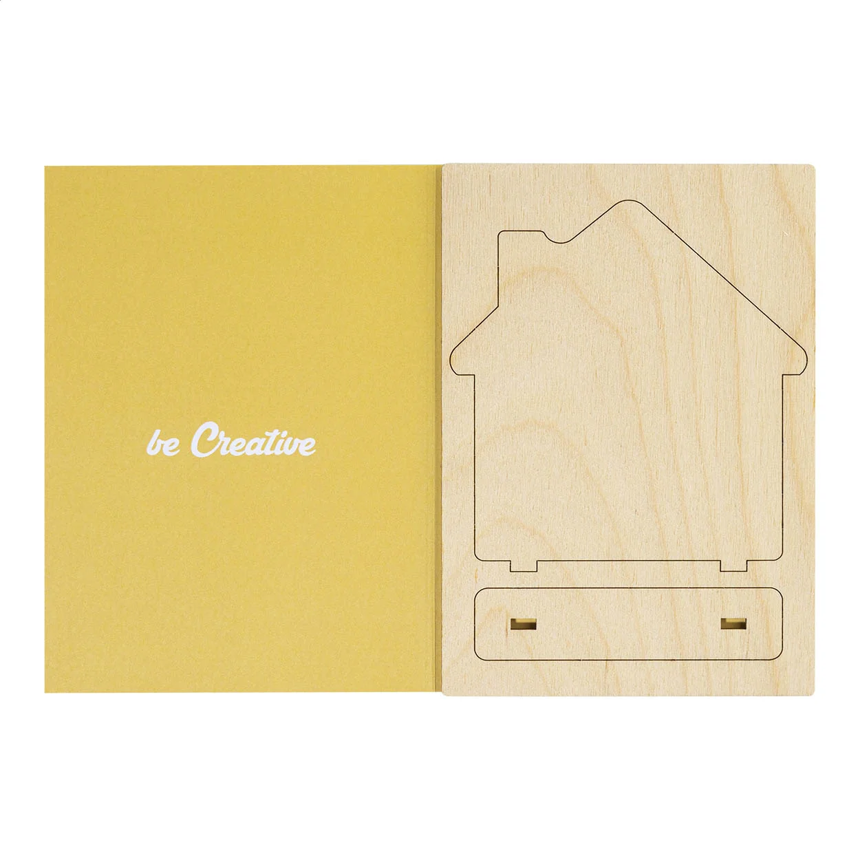 individuelle Puzzle-Postkarte, Haus SendCraft, weiß – Bild 4