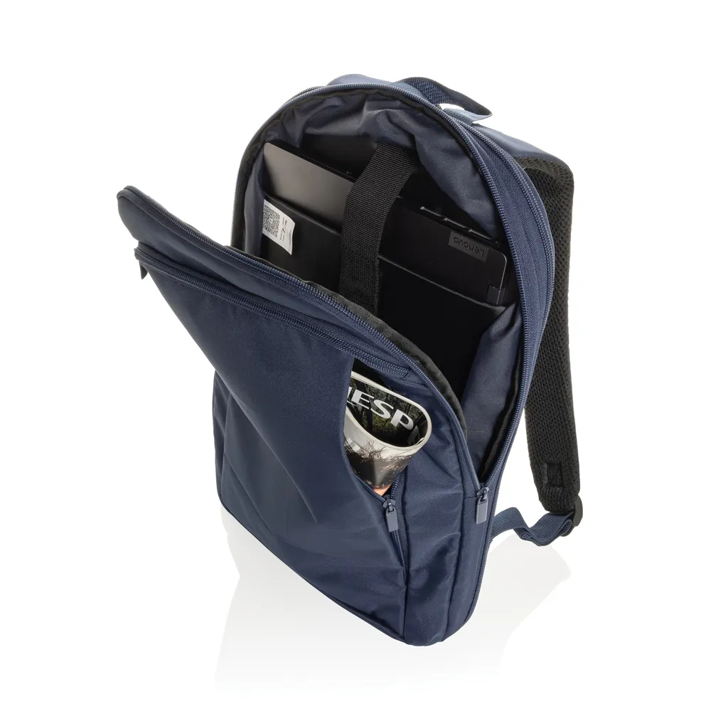 Flexpack Aware™ Expandable Slim RPET 15,6" Laptop-Rucksack, navy blau – Bild 2