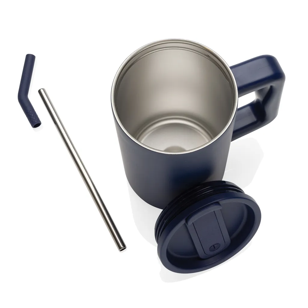 Cube Becher aus RCS recyceltem Stahl 800ml, navy blau – Bild 9
