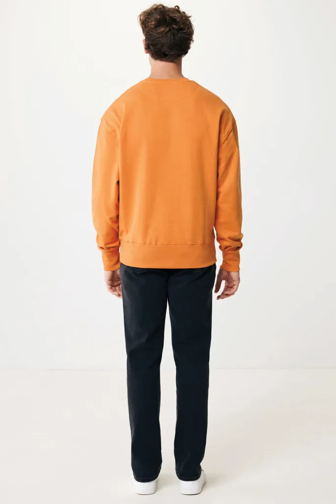 IQONIQ Kruger Relax-Rundhals-Sweater aus recycelt. Baumwolle, sundial orange – Bild 7