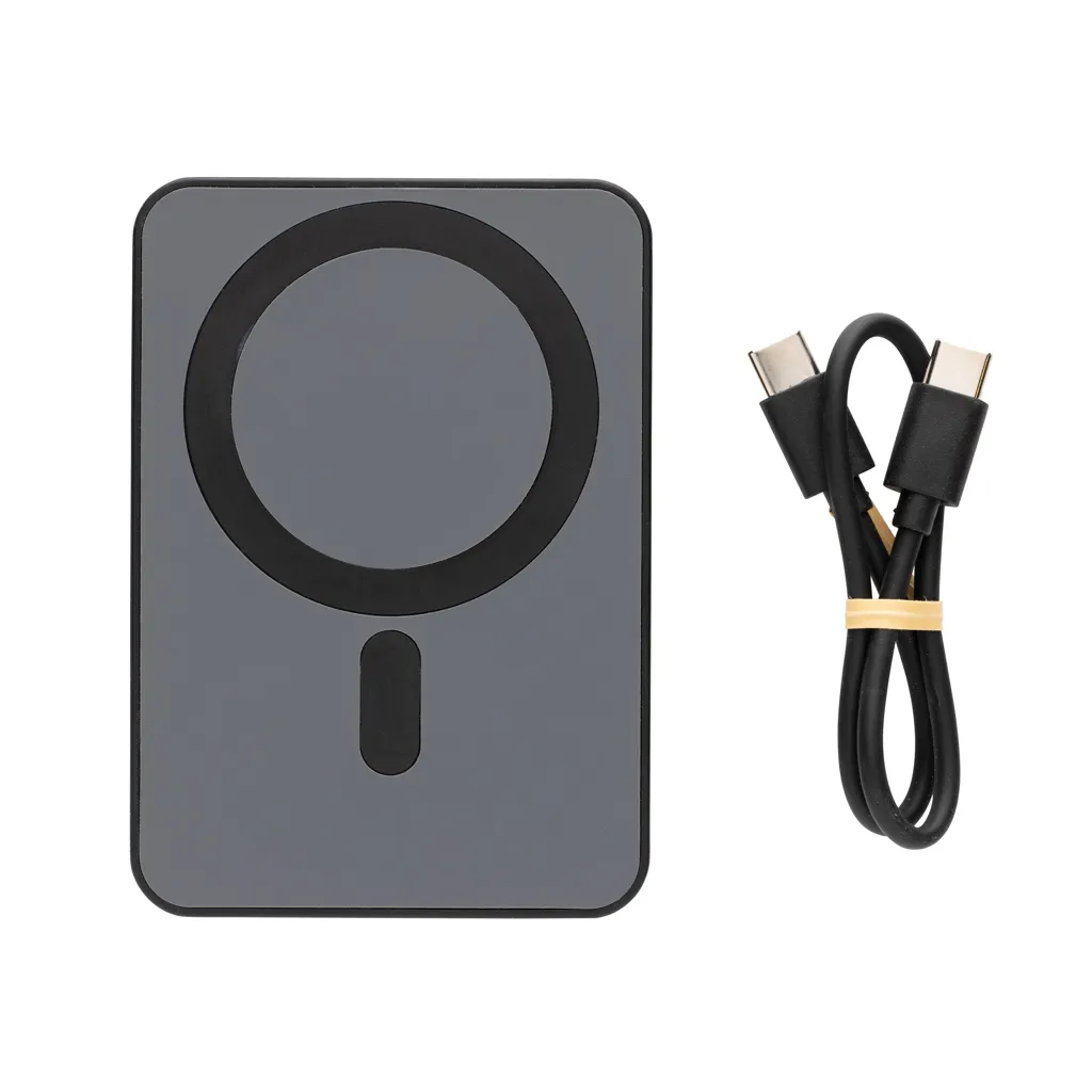Magnetix 5.000mAh magnetische Powerbank aus RCS recycel. ABS, schwarz – Bild 4