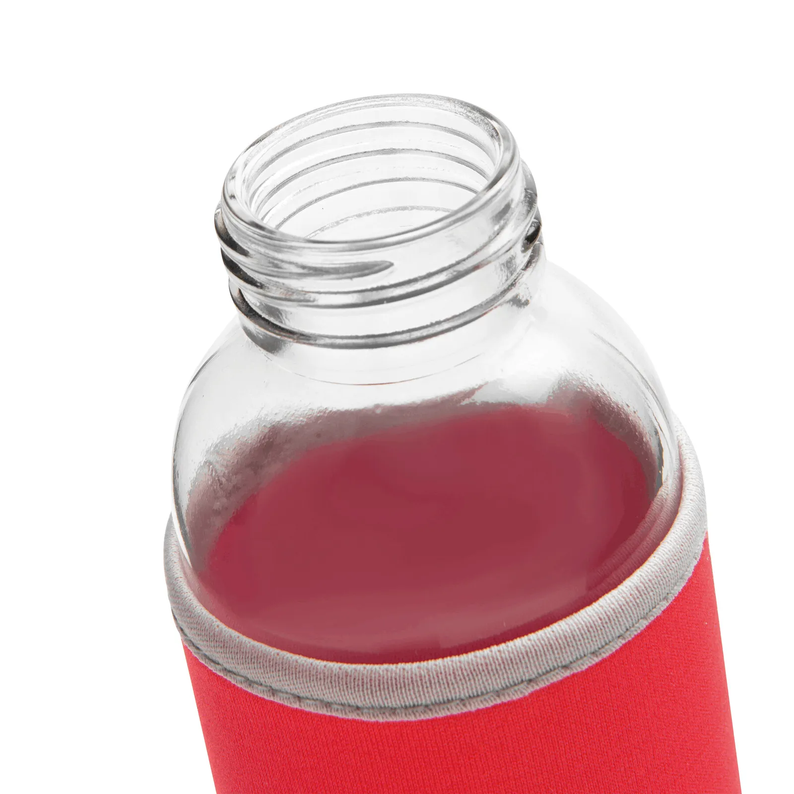 TAKE WELL - Glas-Flasche, rot, transparent – Bild 4