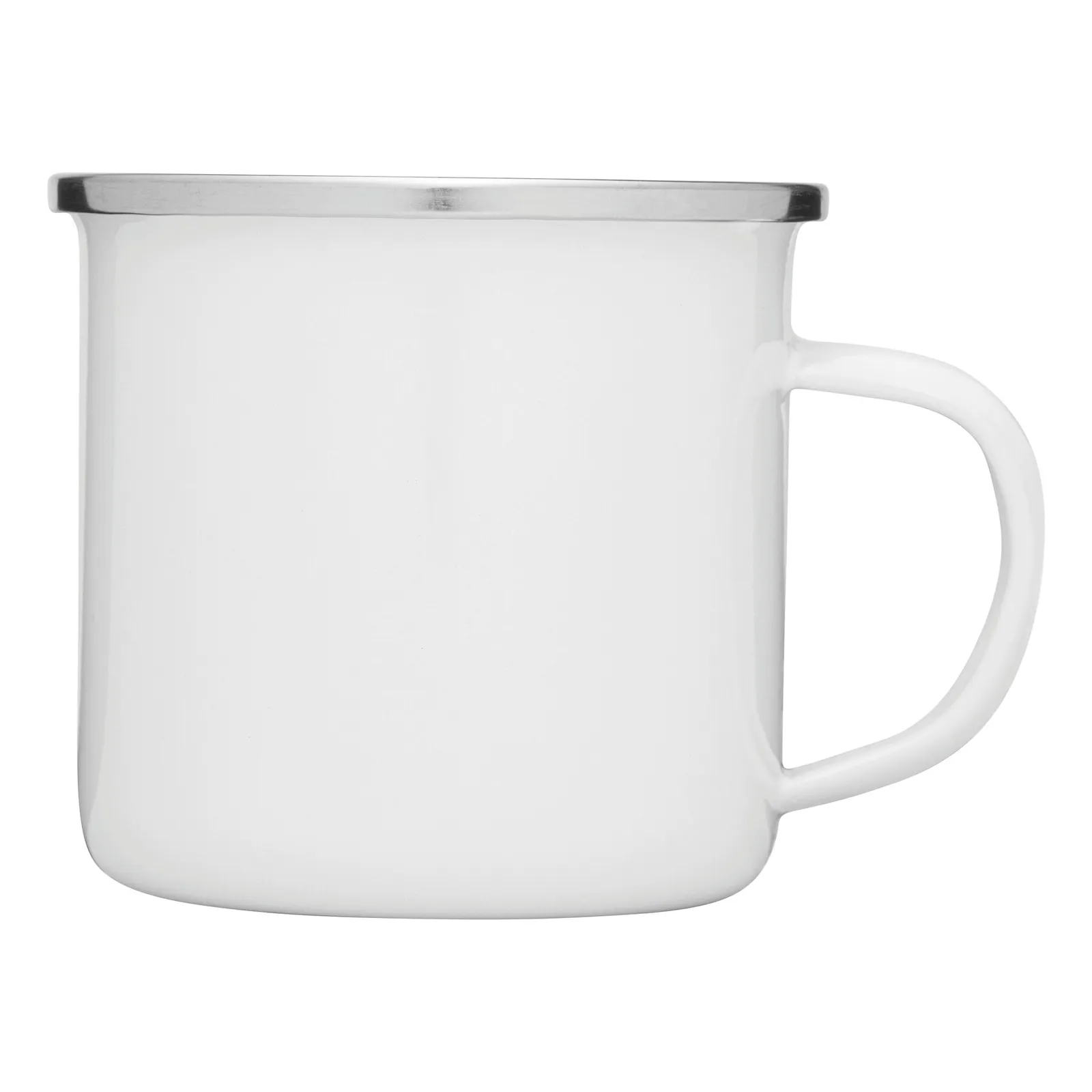 VINTAGE CUP - Emaille-Trinkbecher, weiß – Bild 3