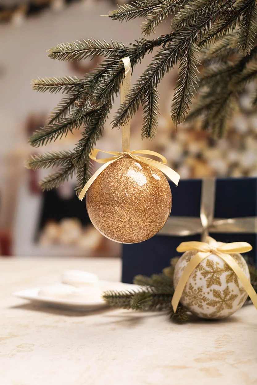 Weihnachtsbaum-Kugel Nordskot, gold – Bild 3