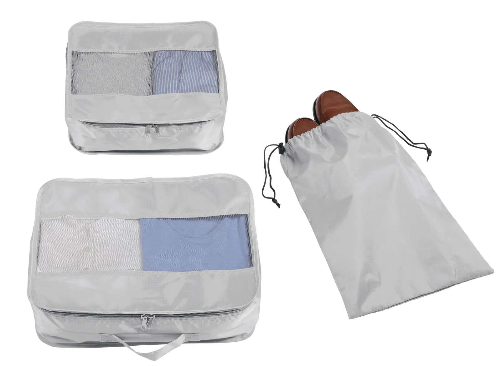 TRAVEL ATTENDANT - Reise-Set, 3-teilig grau, grau – Bild 15