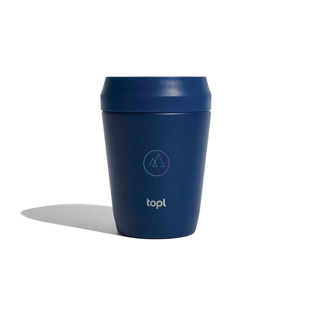 Topl-Trinkbecher aus rec. Stahl mit 360-Grad-Deckel 236ml, navy blau – Bild 5