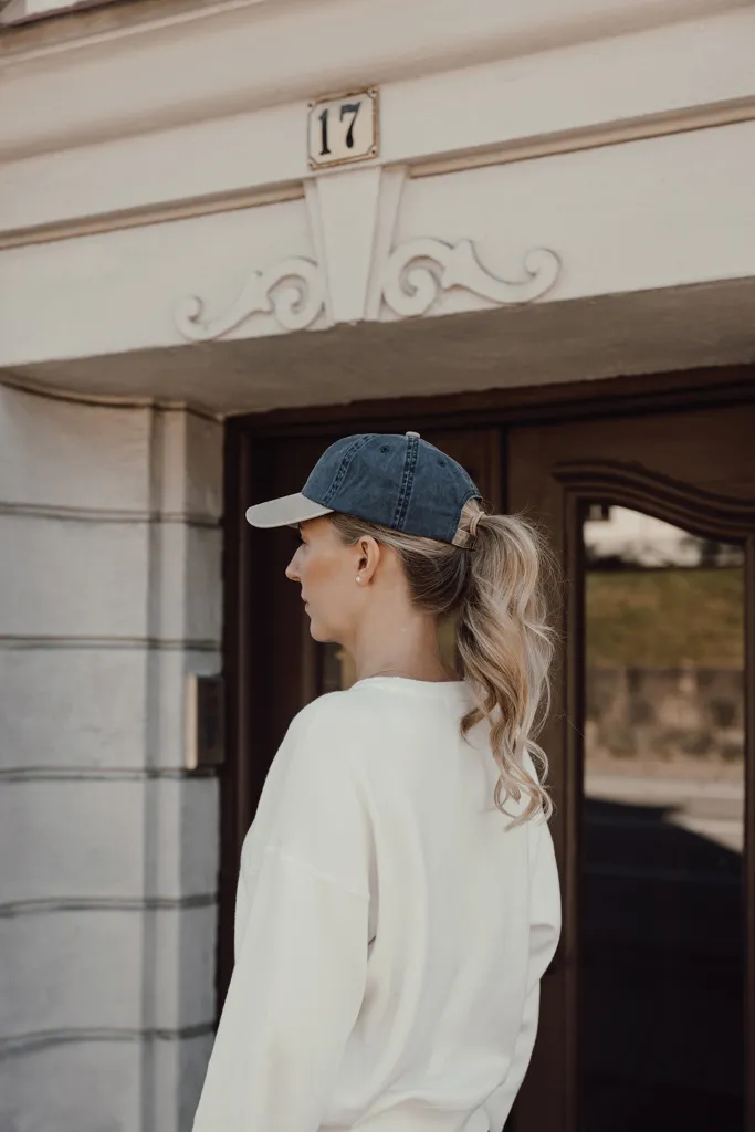 BEAU AWARE™ Two-Tone 6-Panel-Cap aus washed Cotton-Twill, navy blau – Bild 8