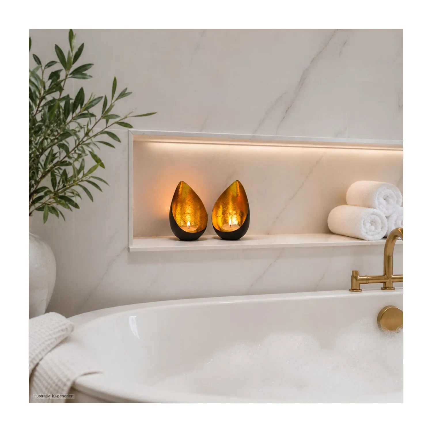 ROMINOX® Teelicht-Set // Drops, gold – Bild 11