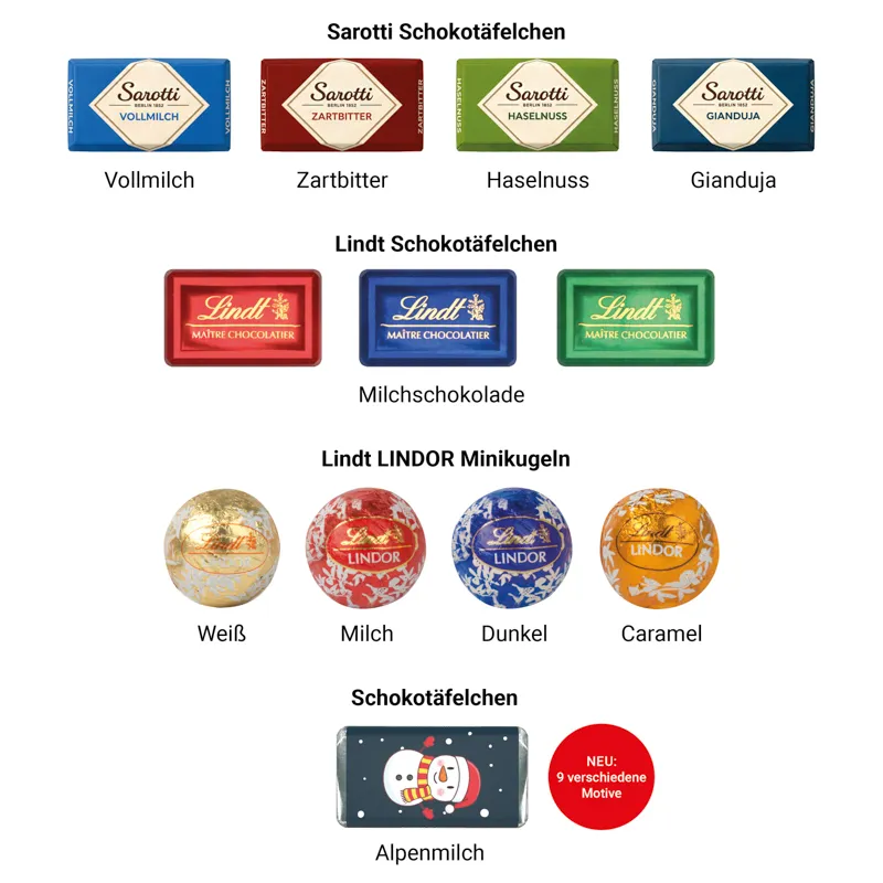 Shape Adventskalender Trikot, Sarotti Schokoladen-Täfelchen – Bild 2