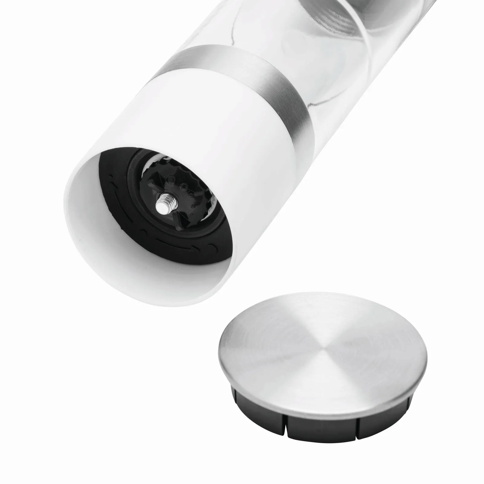 BOTH TOGETHER - Salz- und Pfeffermühle schwarz, silber, weiß, schwarz, silber – Bild 4