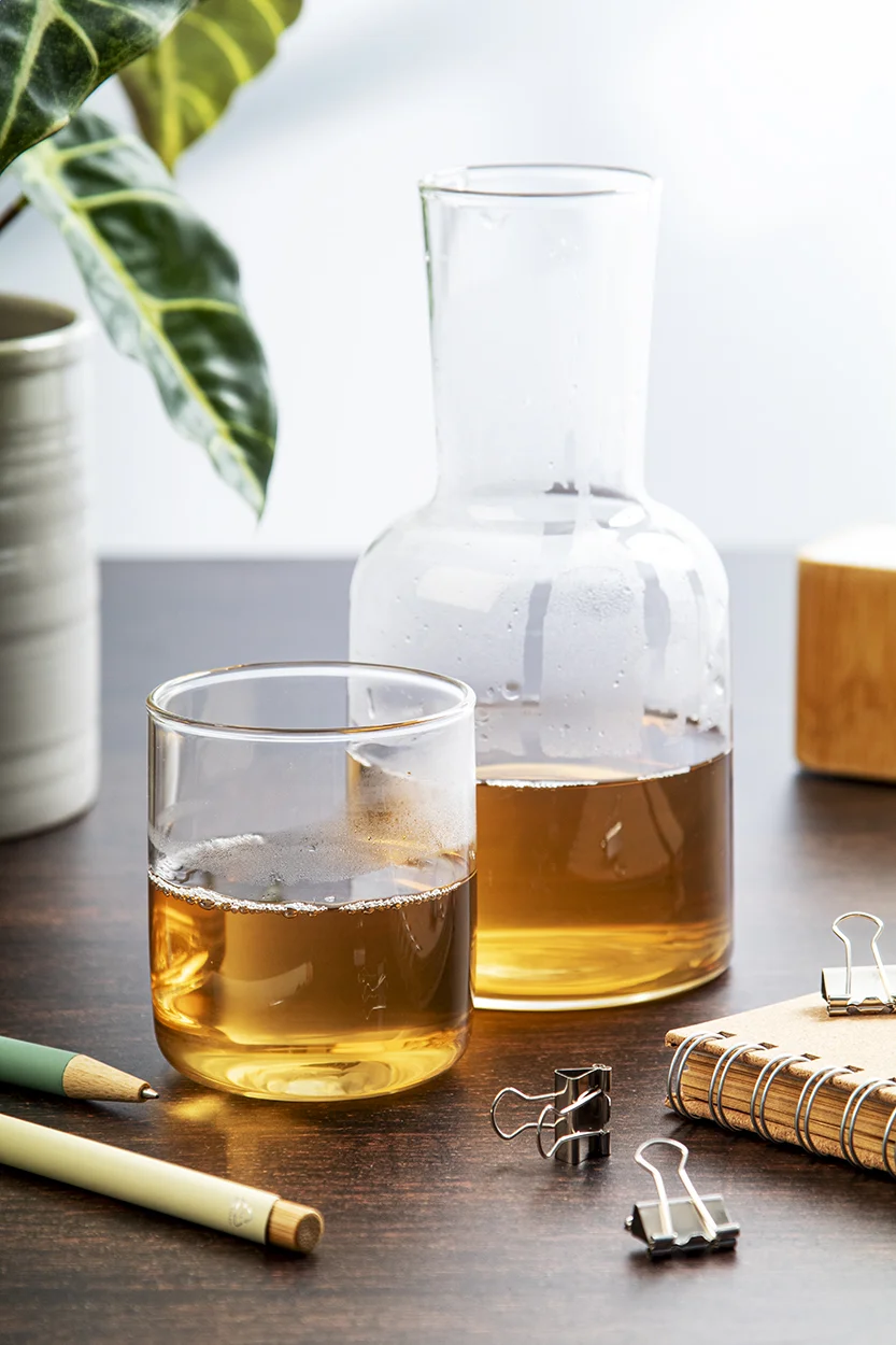 Getränkeset: Karaffe und Glas Palmer, transparent – Bild 7
