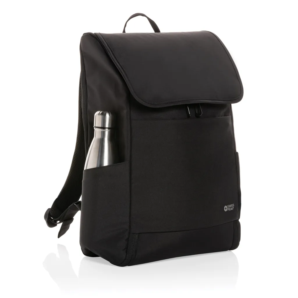 Swiss Peak Fern AWARE™ RPET 15,6" Rucksack mit Allover-Zip, schwarz – Bild 2