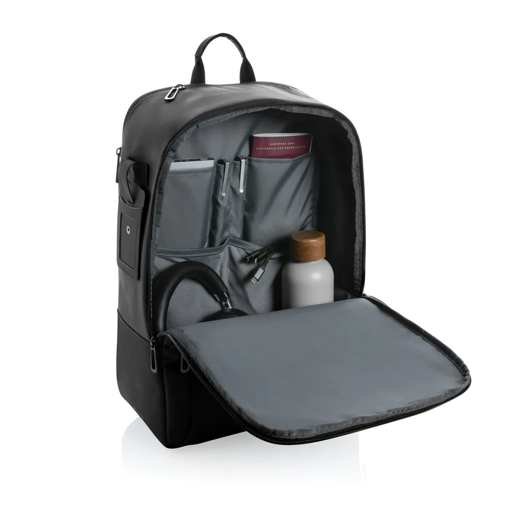 Armond AWARE™ RPET 15.6" Deluxe Laptop-Rucksack, schwarz – Bild 8