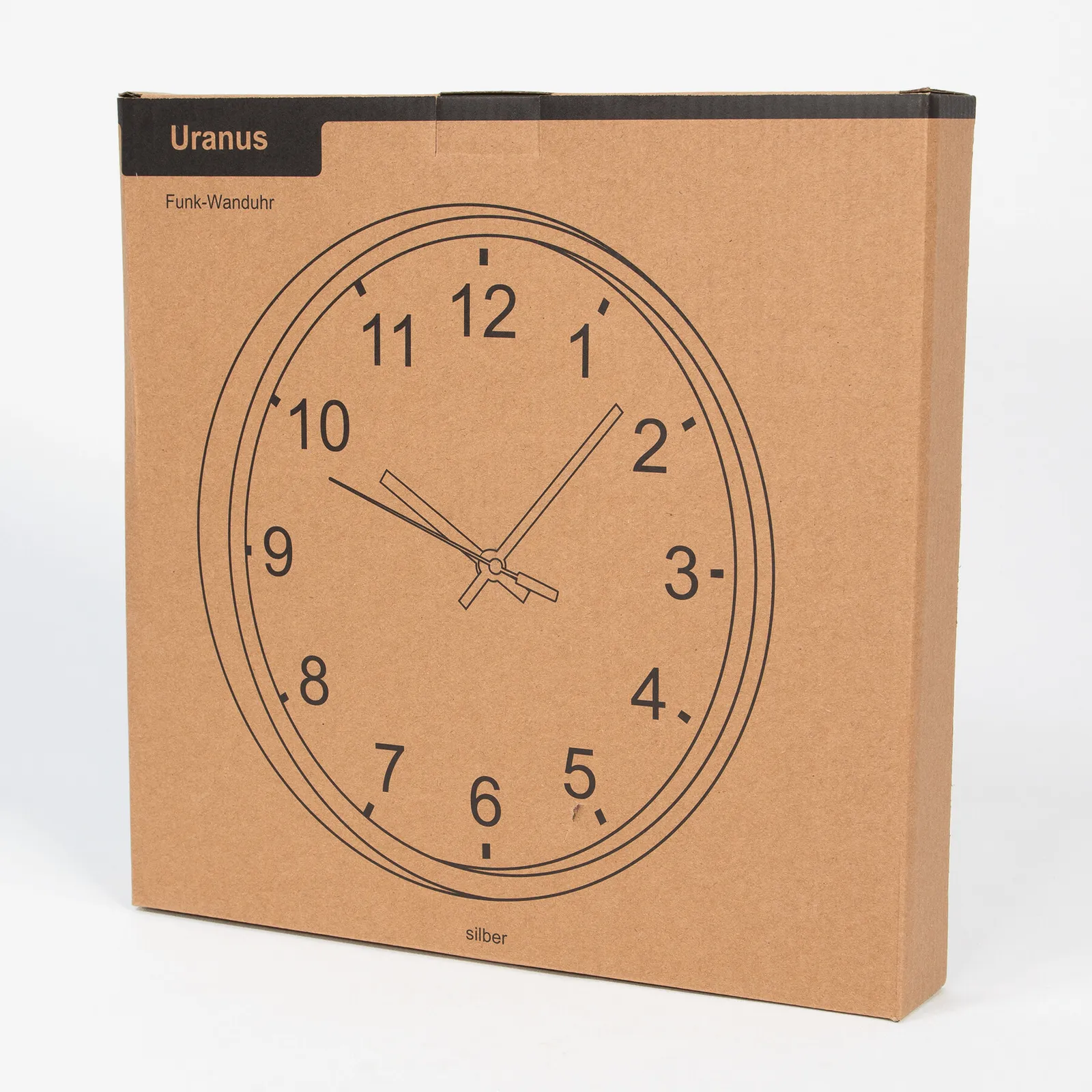 URANUS - Funk-Wanduhr silber, weiß, silber, weiß – Bild 5