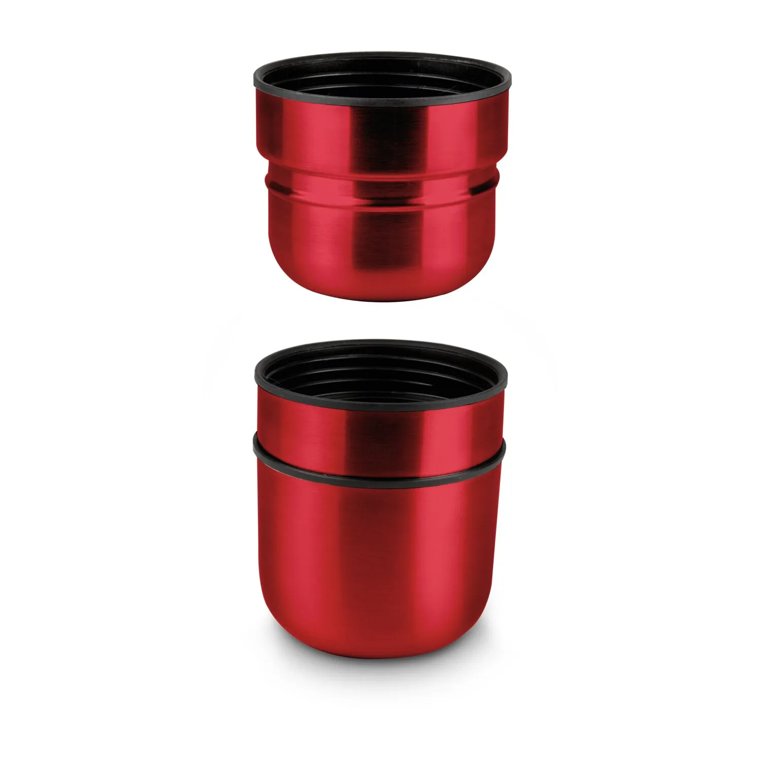 ROMINOX® Isolierkanne // Cup in Cup - mit 2 Deckeln - Rot, rot – Bild 3