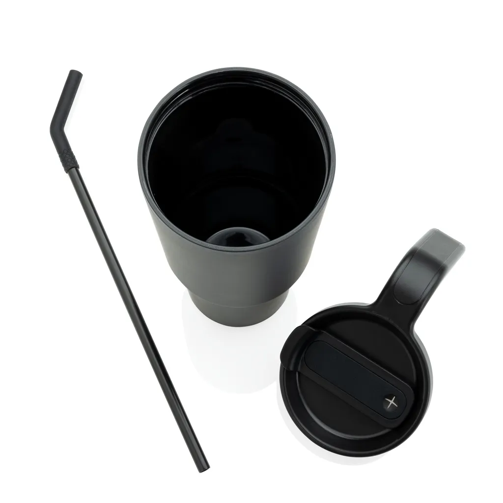 Graphic 360 Becher aus RCS-zertifiziert recyc. Stahl, 900ml, schwarz – Bild 5
