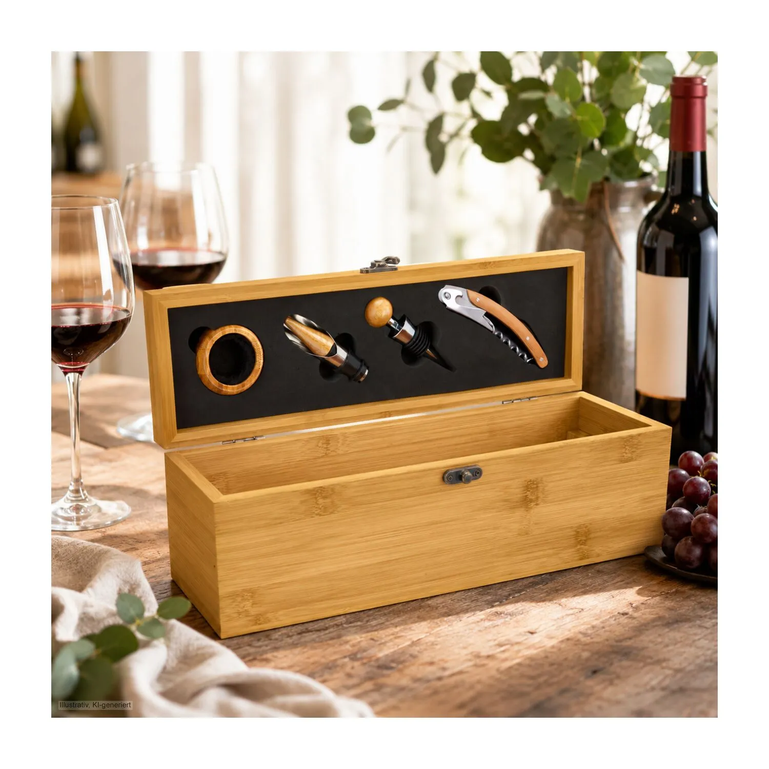 ROMINOX® Weinaccessoirekiste // Vino Bamboo, braun – Bild 4