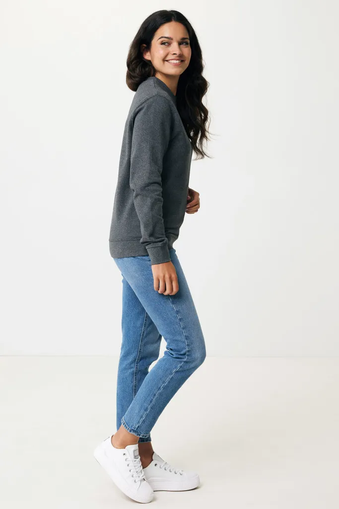 IQONIQ Denali ungefärbt. Rundhals-Sweater aus recycelter BW, heather anthracite – Bild 8