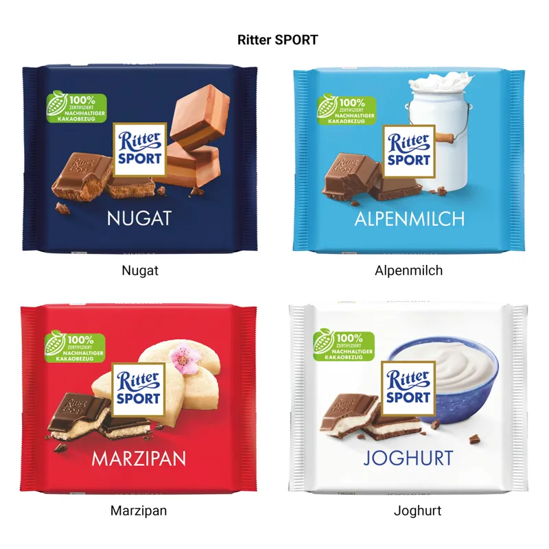 Ritter SPORT 100g im Werbeschuber, Nugat – Bild 2
