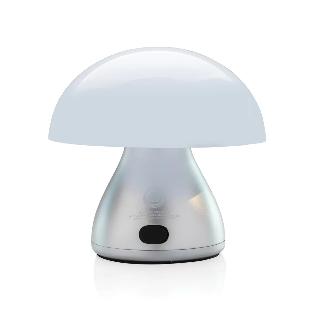 Luming wiederaufladbare USB-Tischlampe aus RCS Kunststoff, grau – Bild 2